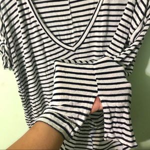 Brandy Melville Striped Short Sleeve Tee